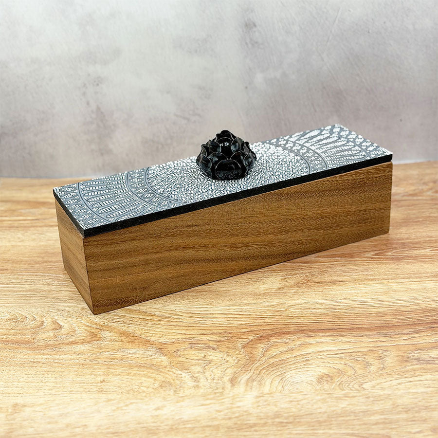 Martina tea or wine box with flower handle