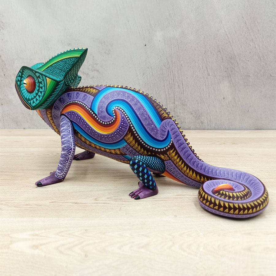 Purple alebrije chameleon