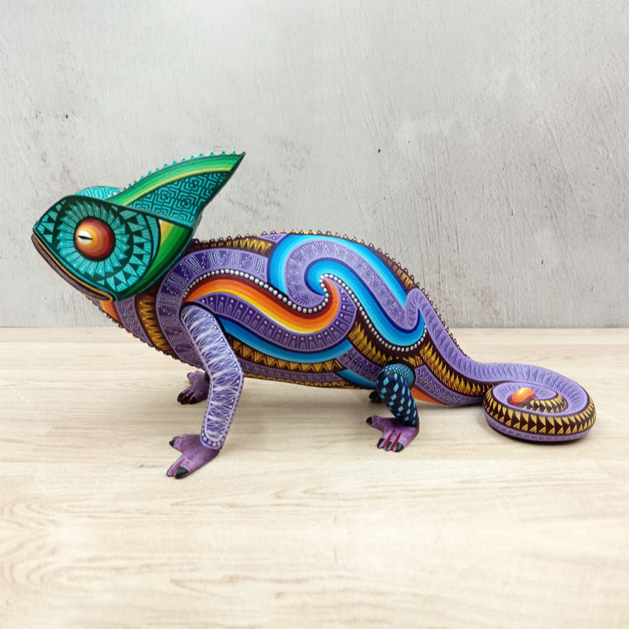 Purple alebrije chameleon