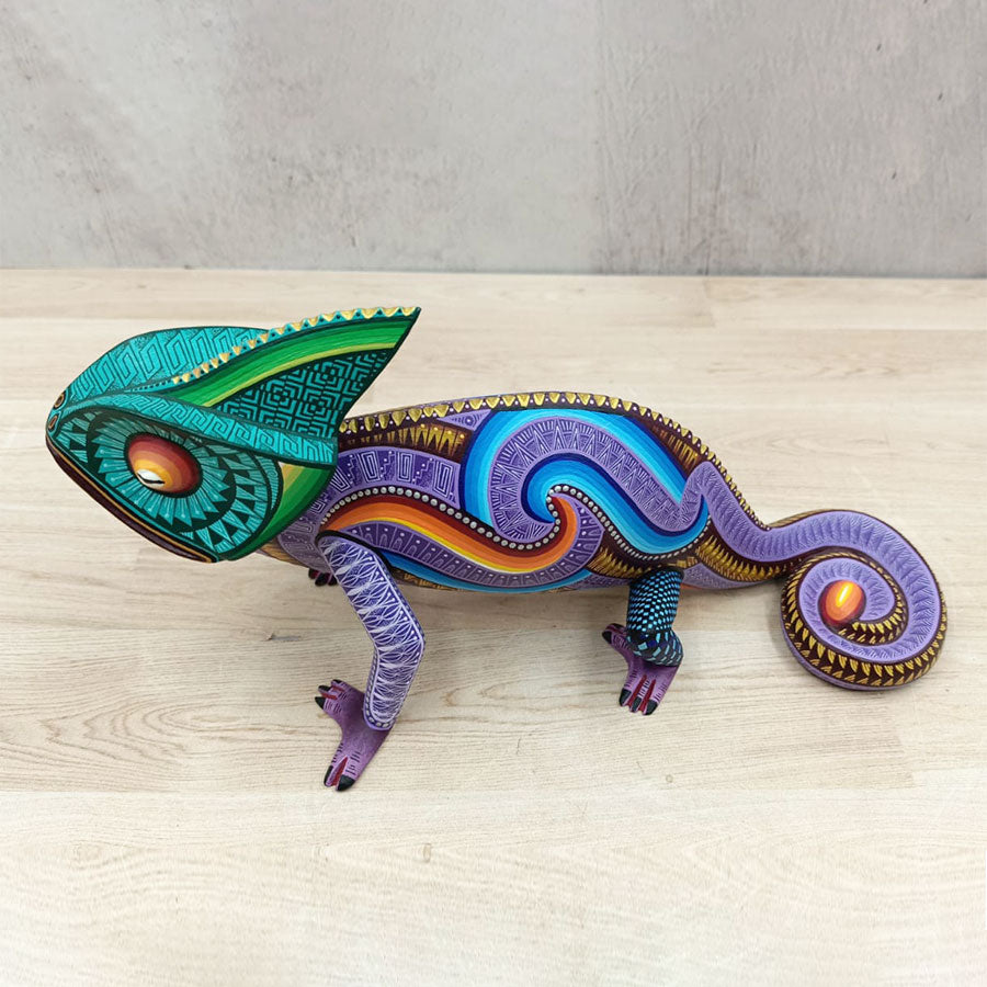 Purple alebrije chameleon