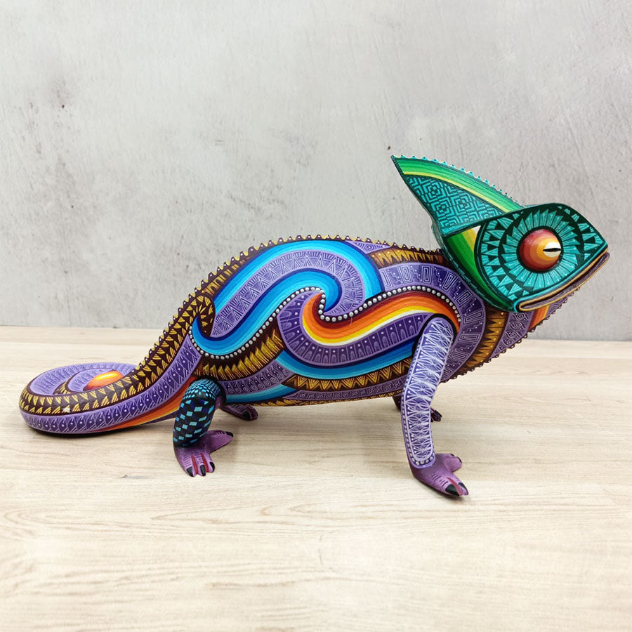 Purple alebrije chameleon