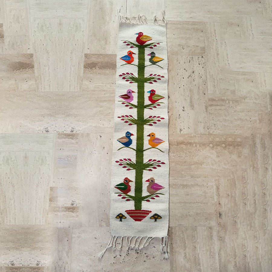 Table runner with Tree of Life design