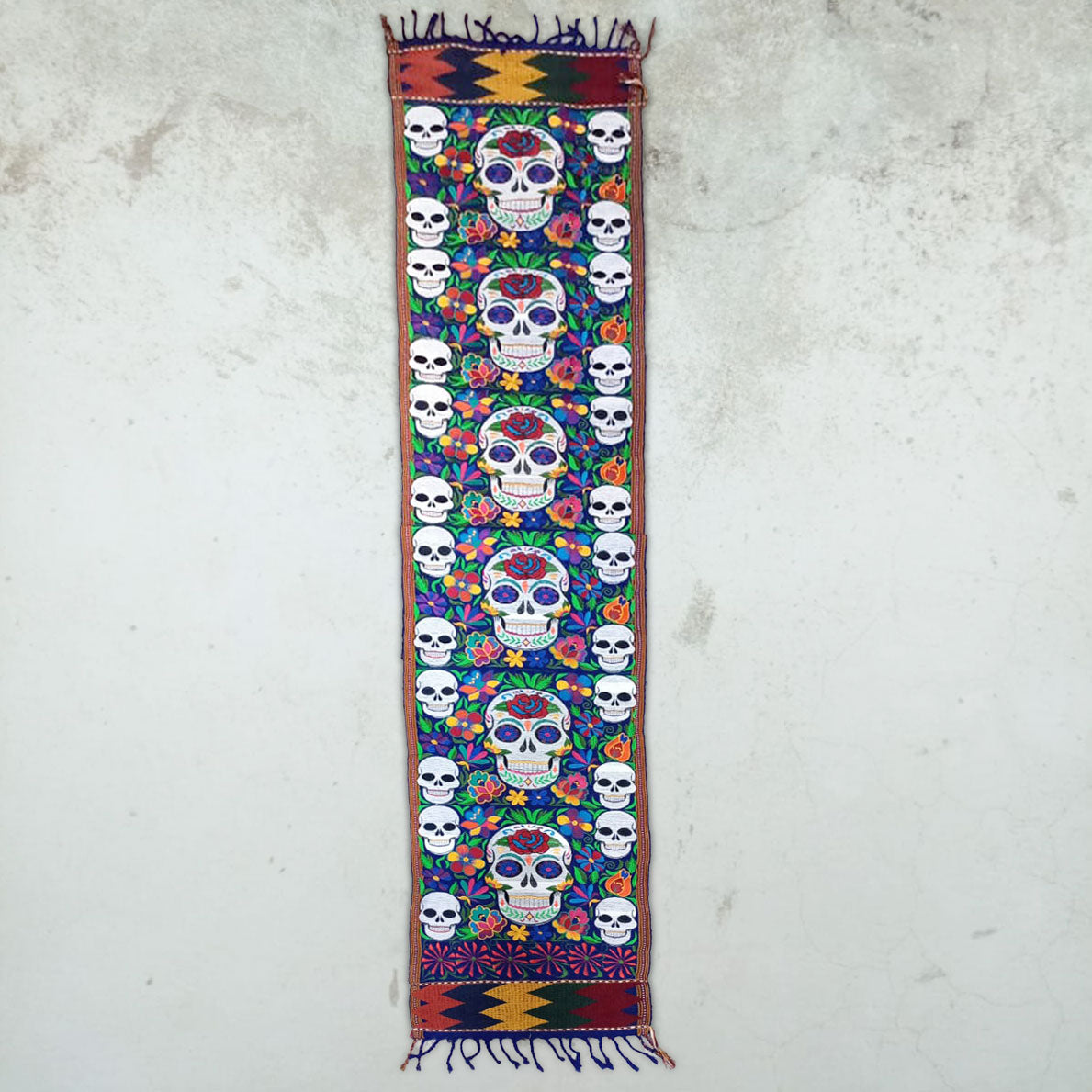 Table runner with skulls