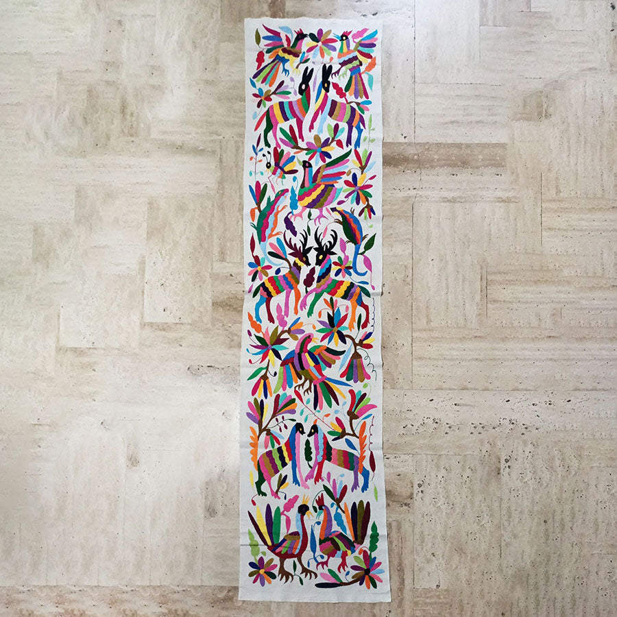 Otomi style embroidered runner