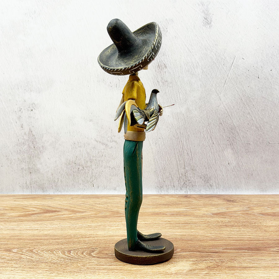 Catrín gallero amarillo y verde