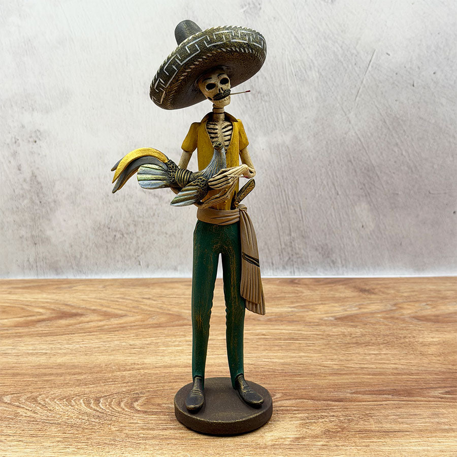 Catrín gallero amarillo y verde