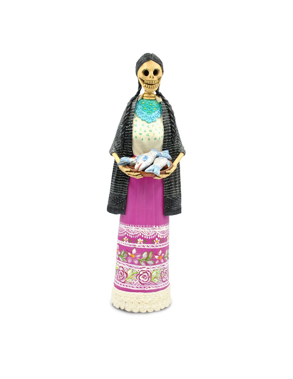 Catrina campesina con pescados