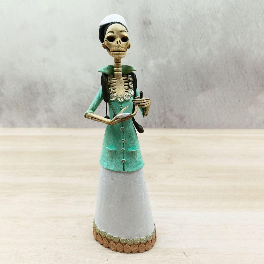 Catrina con saco aqua
