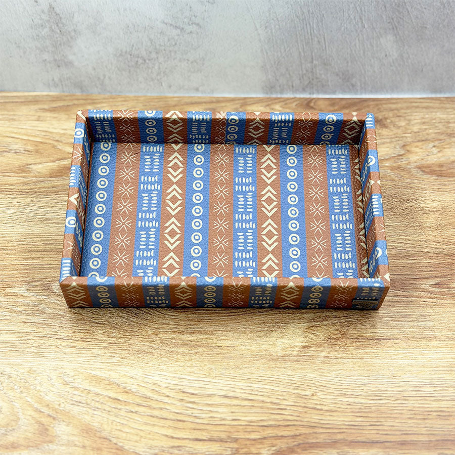 Decorated tray for nightstand