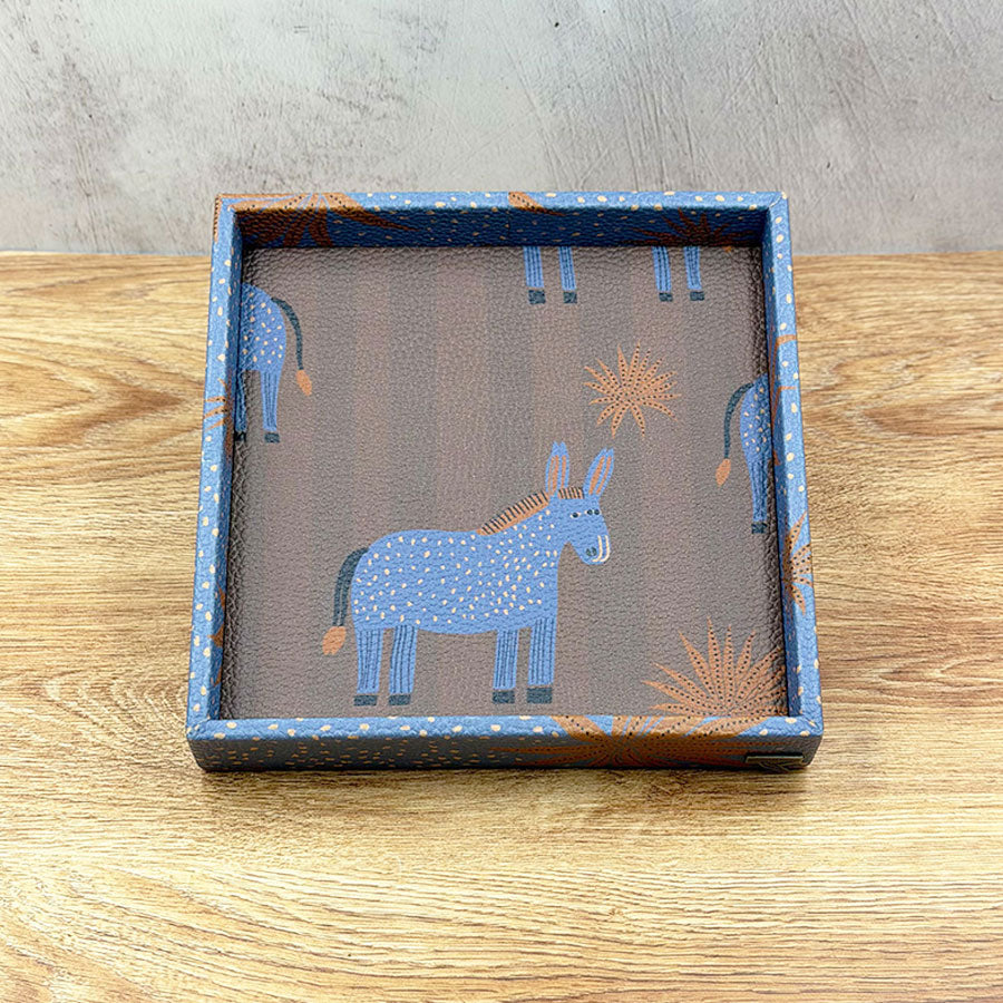 Mini decorated square tray
