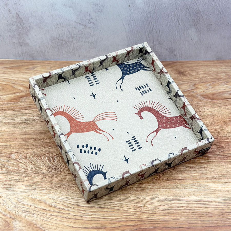 Mini decorated square tray
