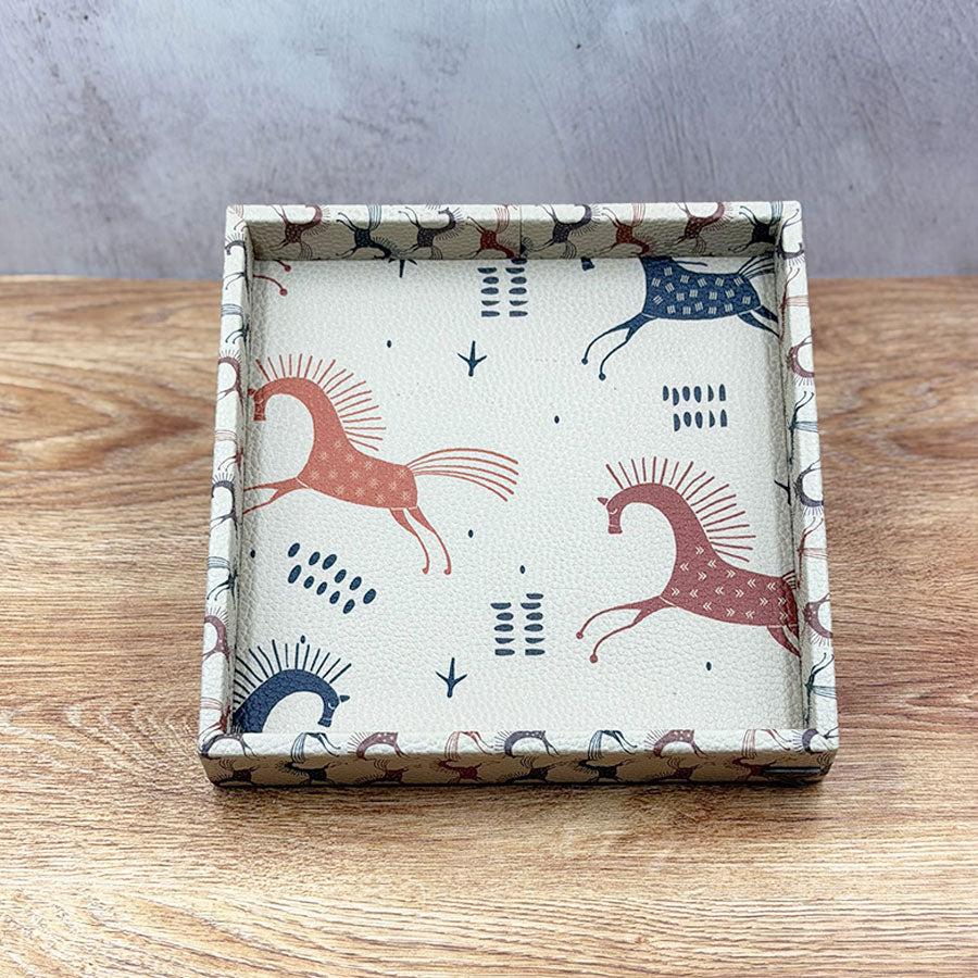 Mini decorated square tray