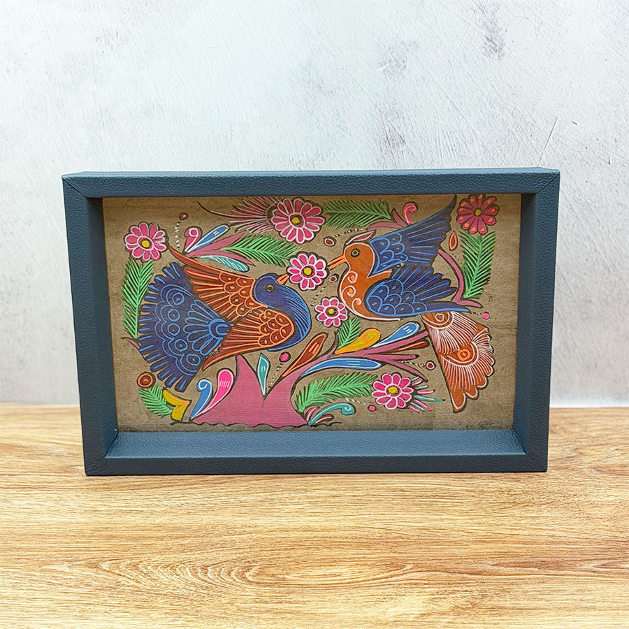 Tray with amate design