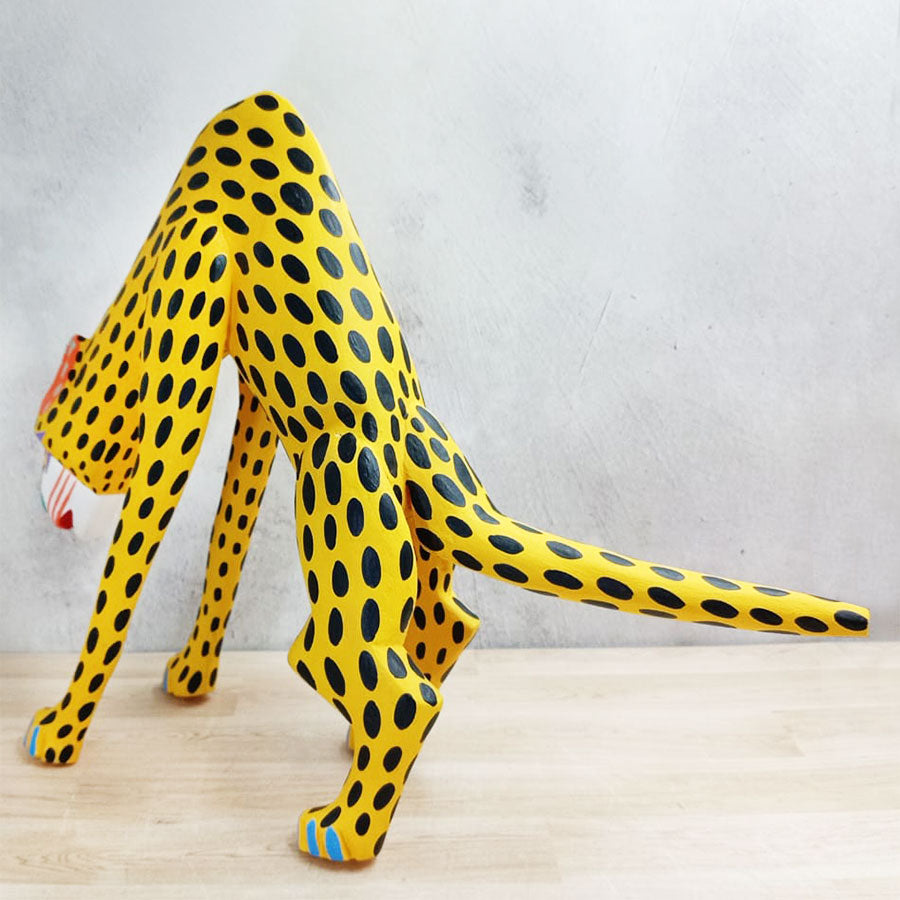 Yellow alebrije cheetah