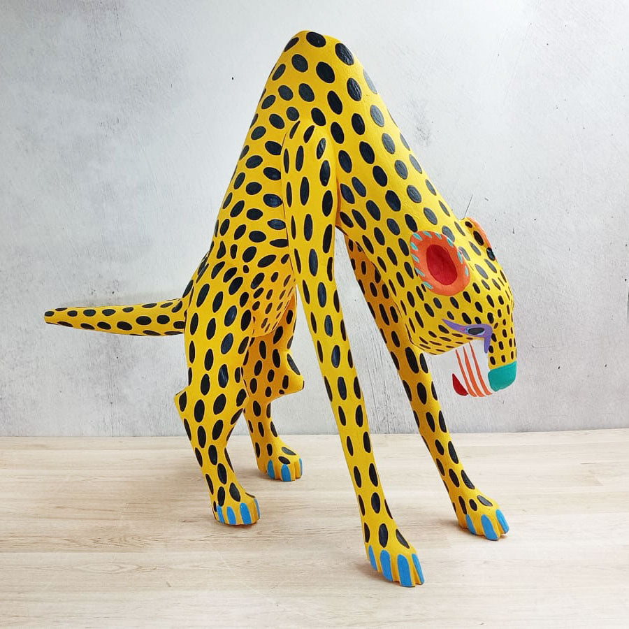 Yellow alebrije cheetah