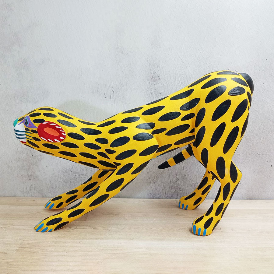 Crouching alebrije cheetah
