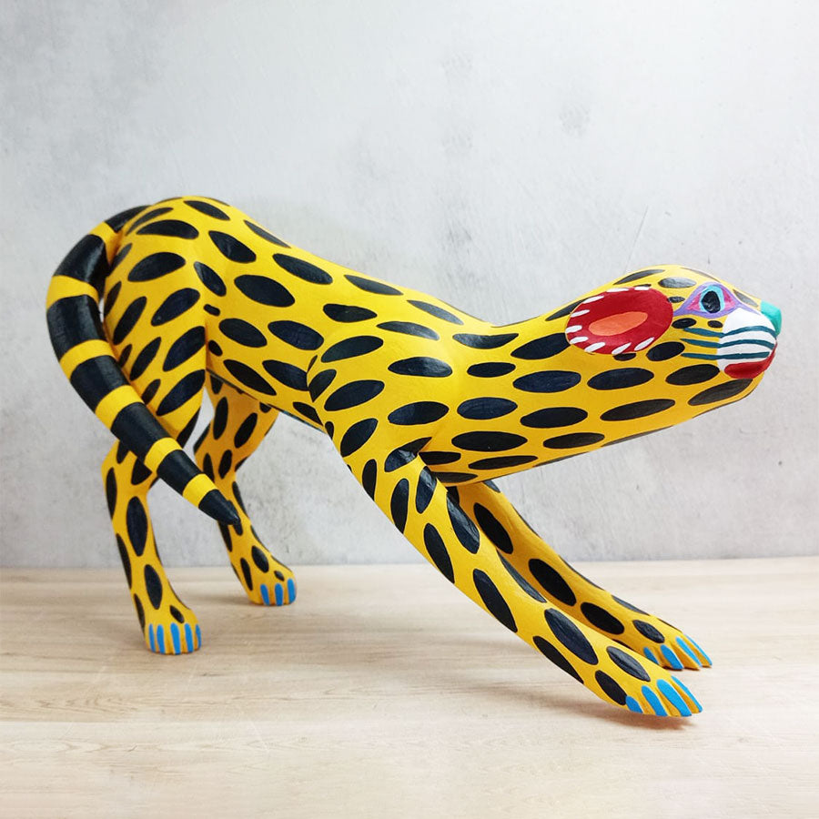 Crouching alebrije cheetah