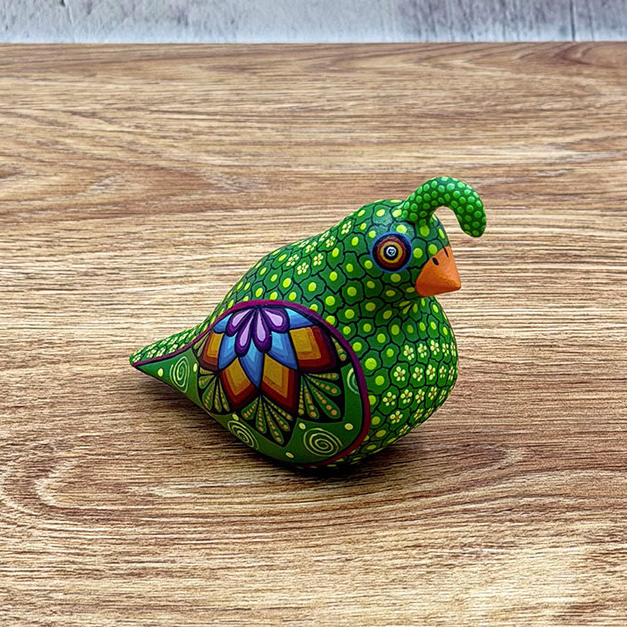Green alebrije quail