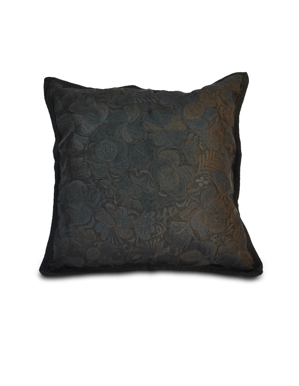 Black flower cushion