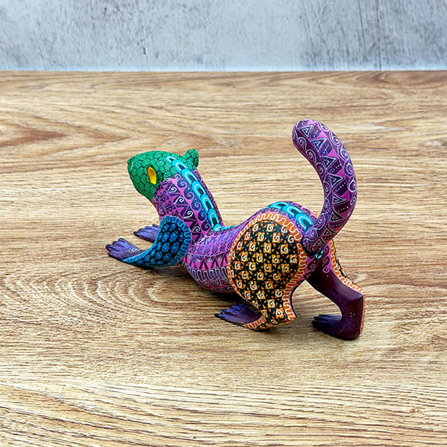 Purple alebrije weasel