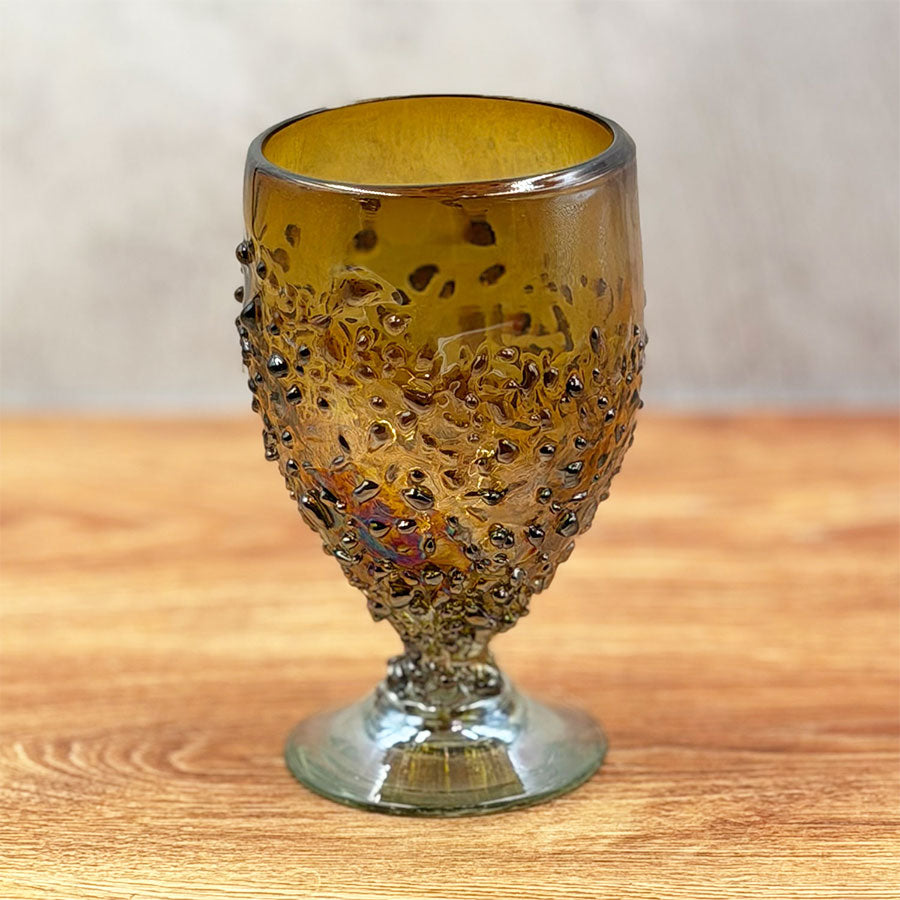 Solid amber beer glass