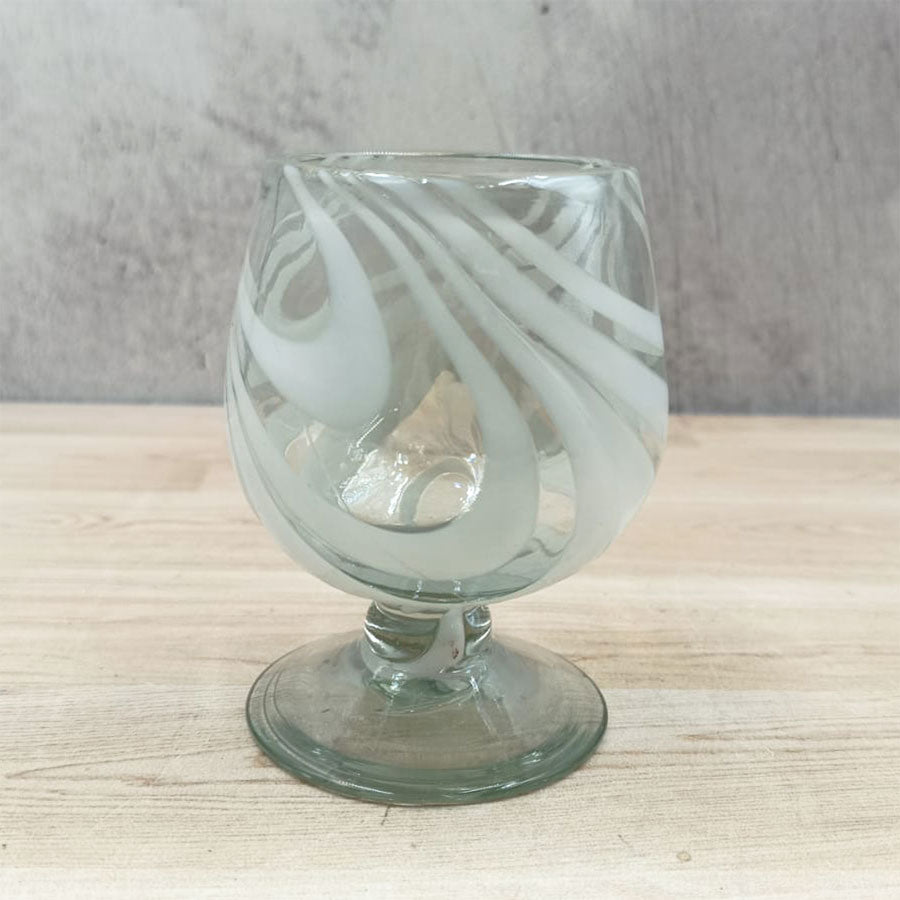 Cognac glass with pulled thread design made of blown glass โ Tikal ...