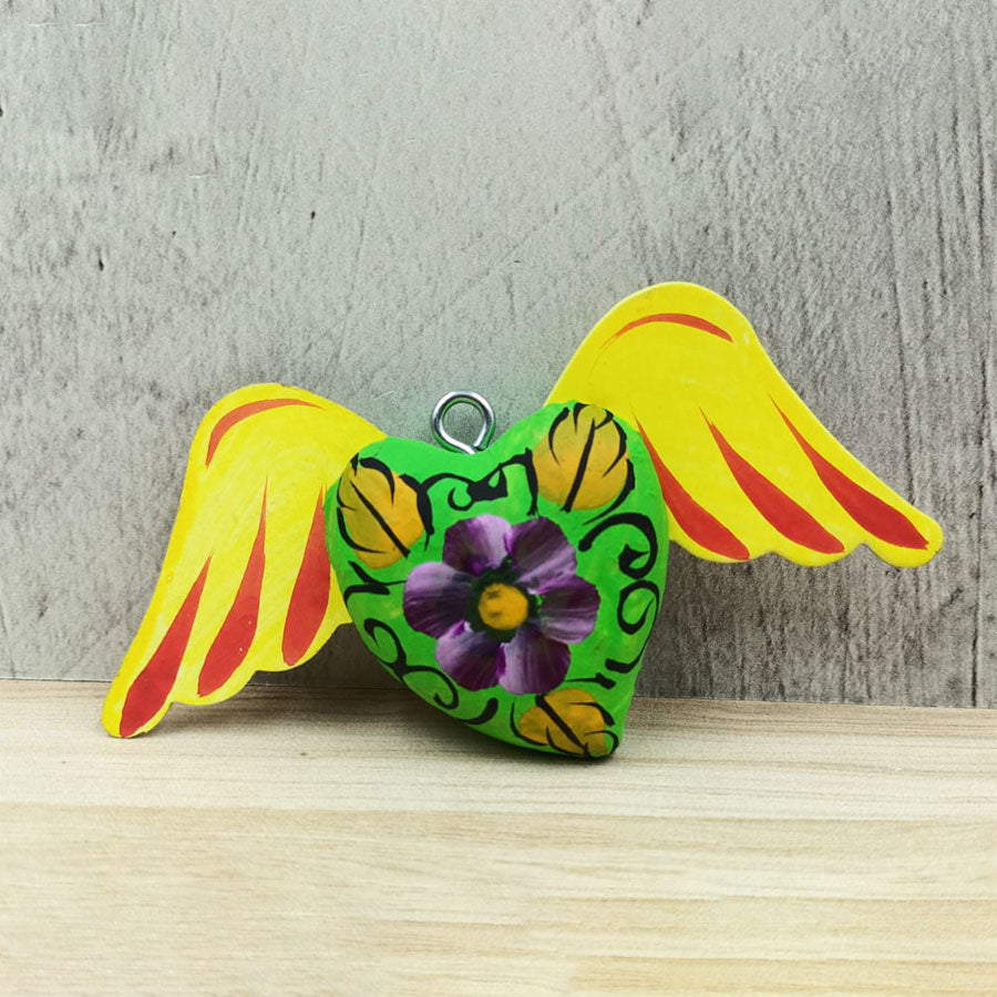 Decorated heart with wings