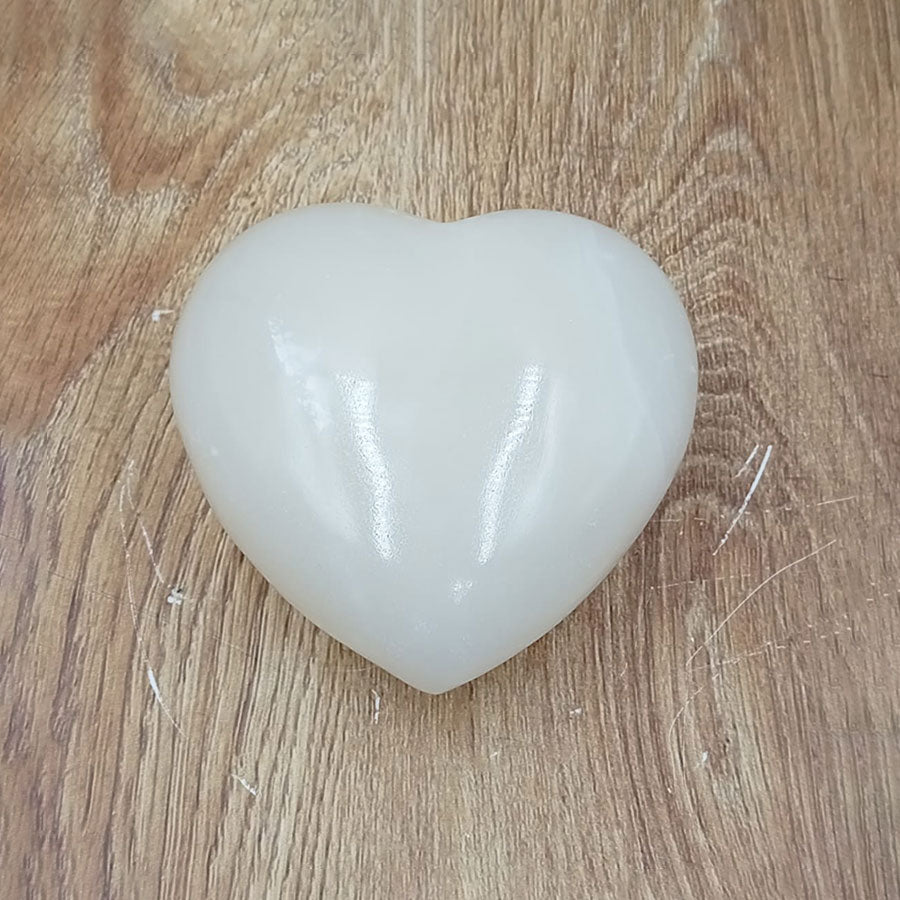 White onyx heart