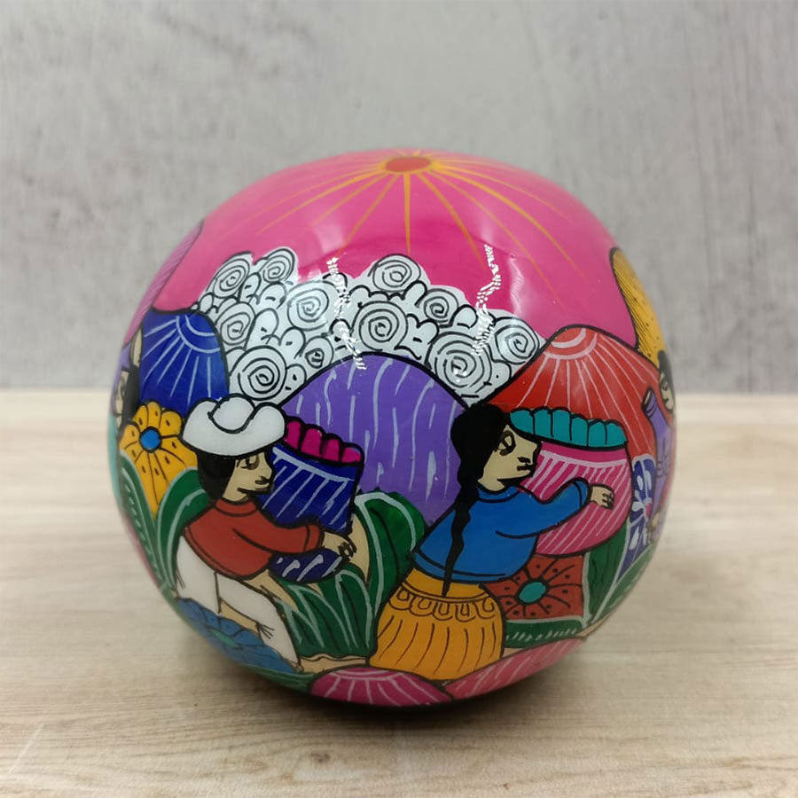 Small skull with country scenes