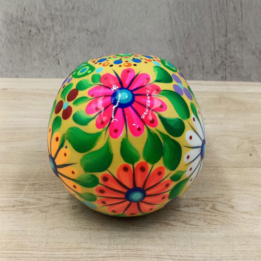 Cráneo con flores de colores chico