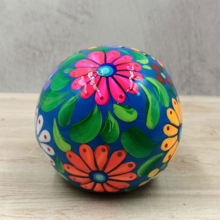 Cráneo con flores de colores chico