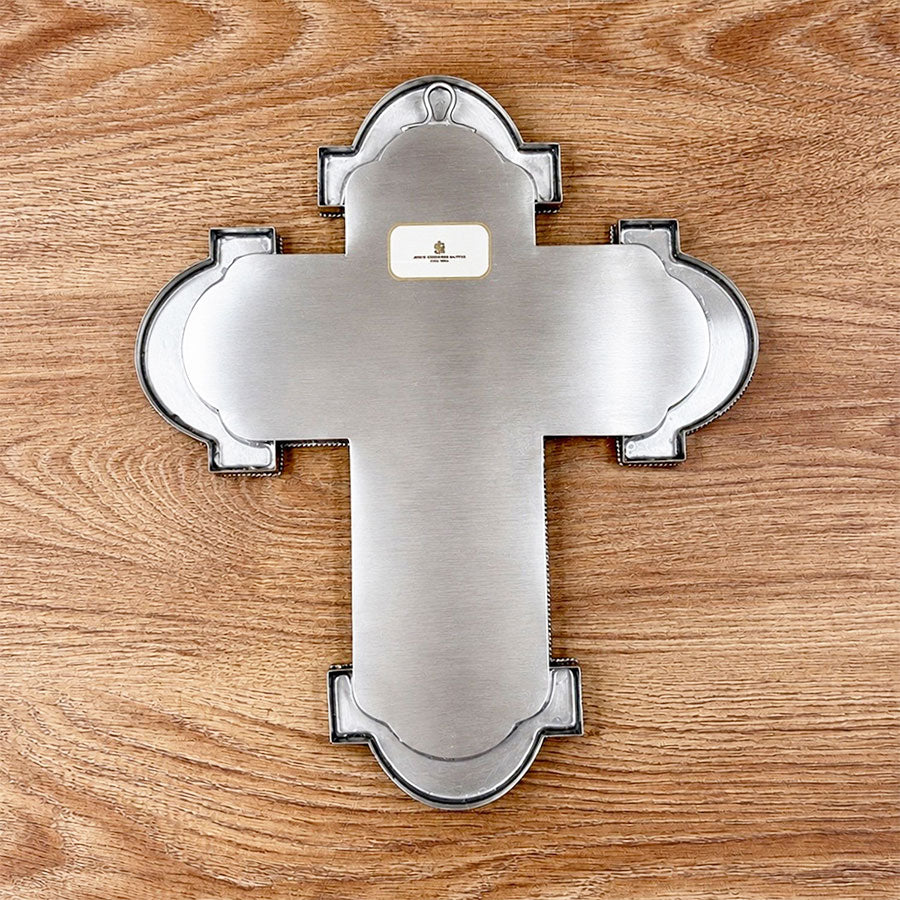 Blue cross with Christ