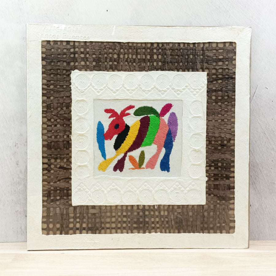 Amate con arte otomí mediano