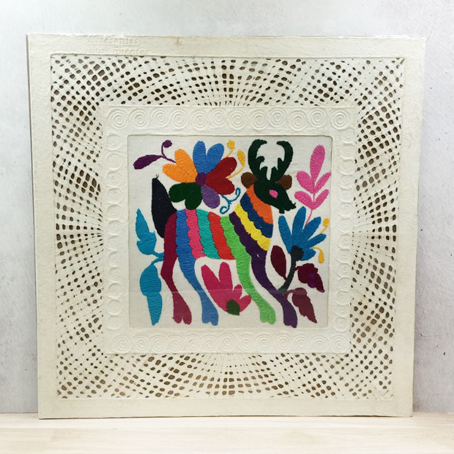 Amate con arte otomí grande