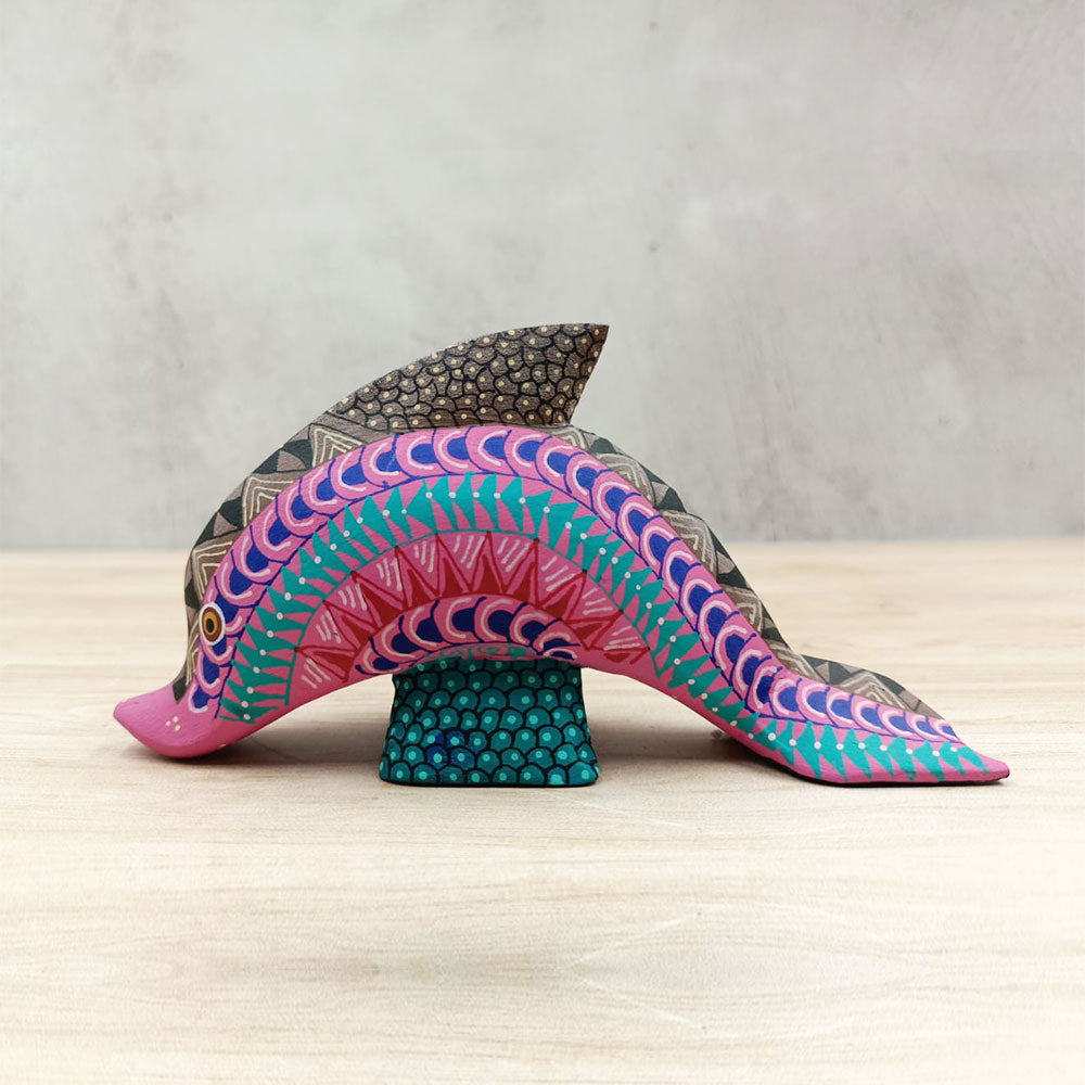 Pink alebrije dolphin