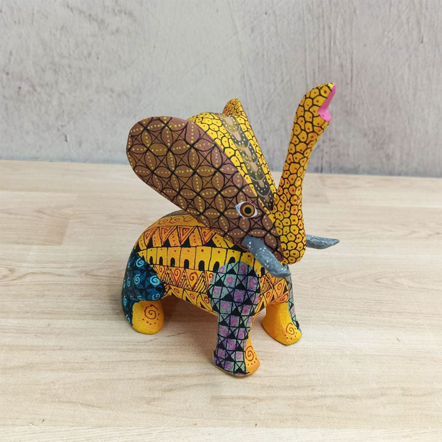 Yellow alebrije elephant