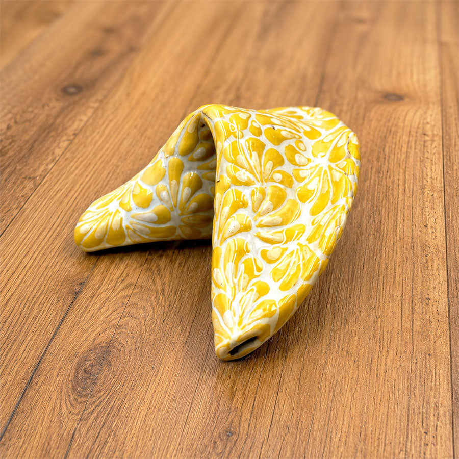 Yellow fortune cookie