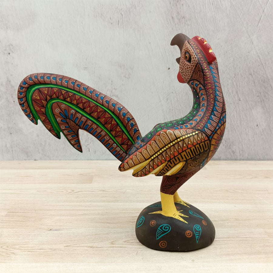 Brown alebrije rooster