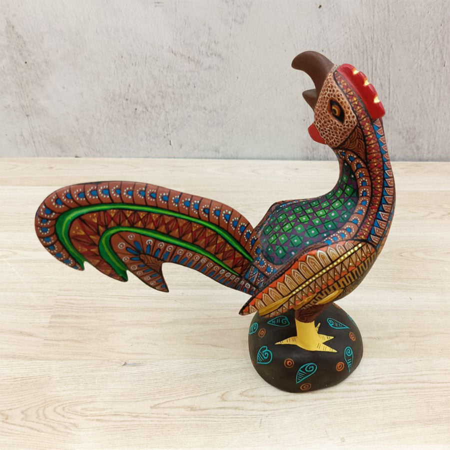 Brown alebrije rooster