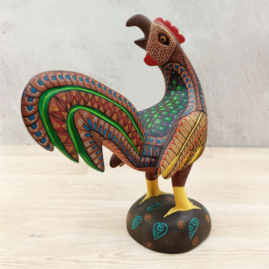 Brown alebrije rooster
