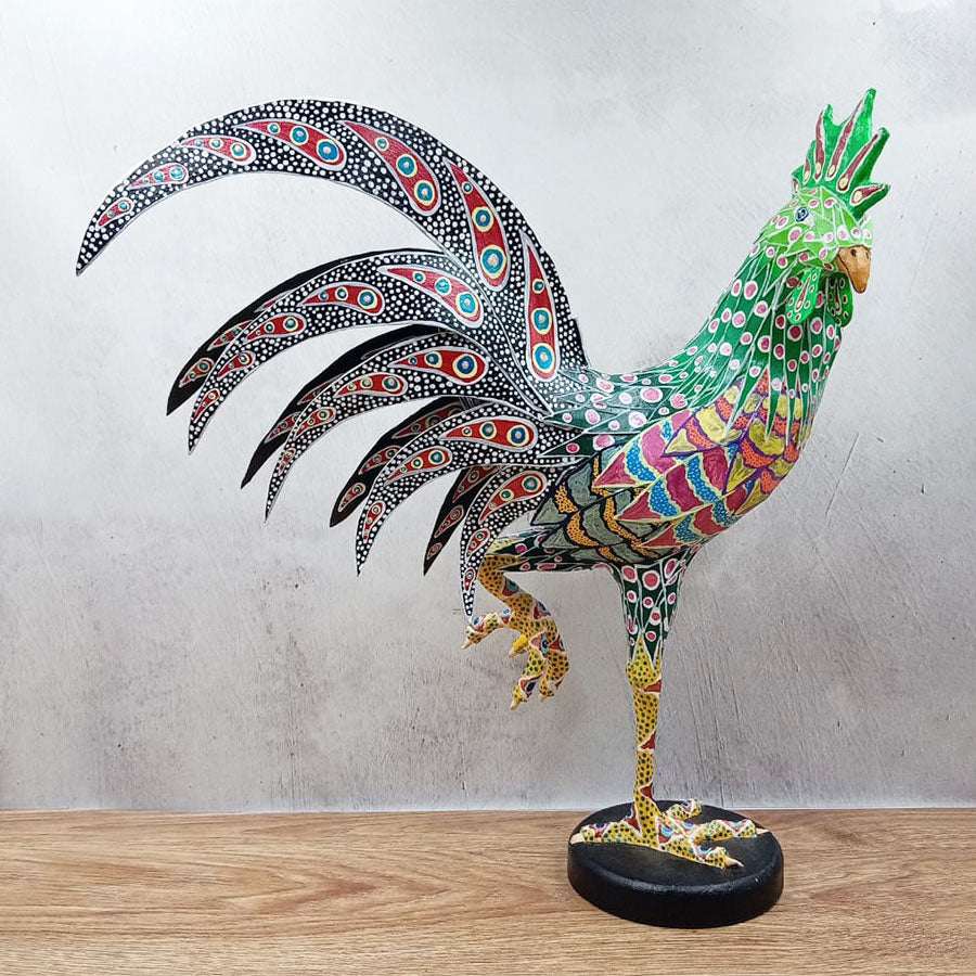 Gallo cresta verde grande