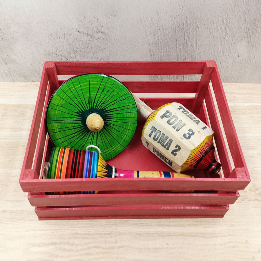 Crate with Mexican toys