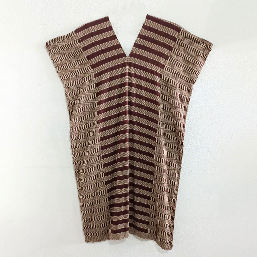Brown striped huipil