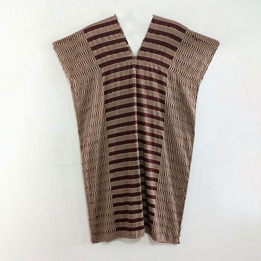 Brown striped huipil