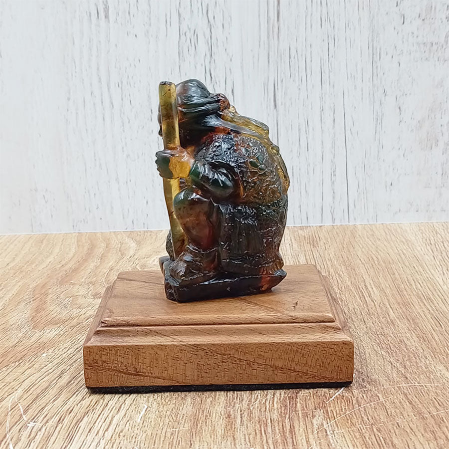 Zinacantec woman with a cane made of amber