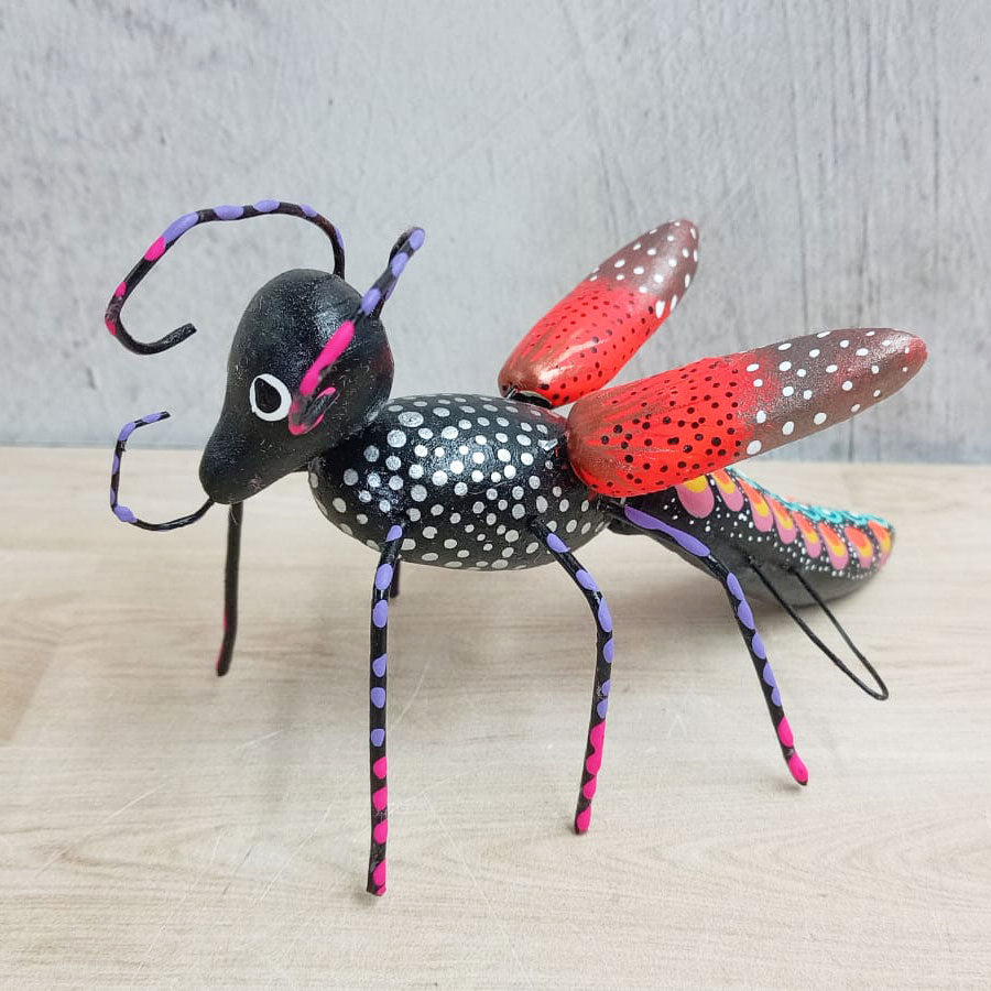 Insects made of painted clay