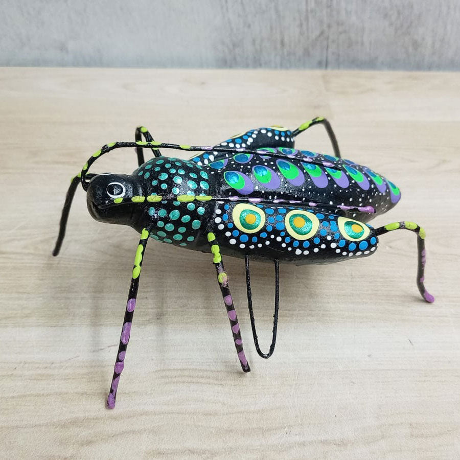 Insects made of painted clay