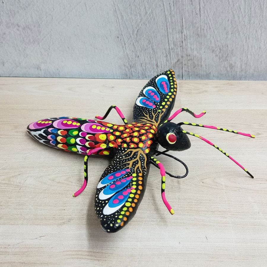 Insects made of painted clay