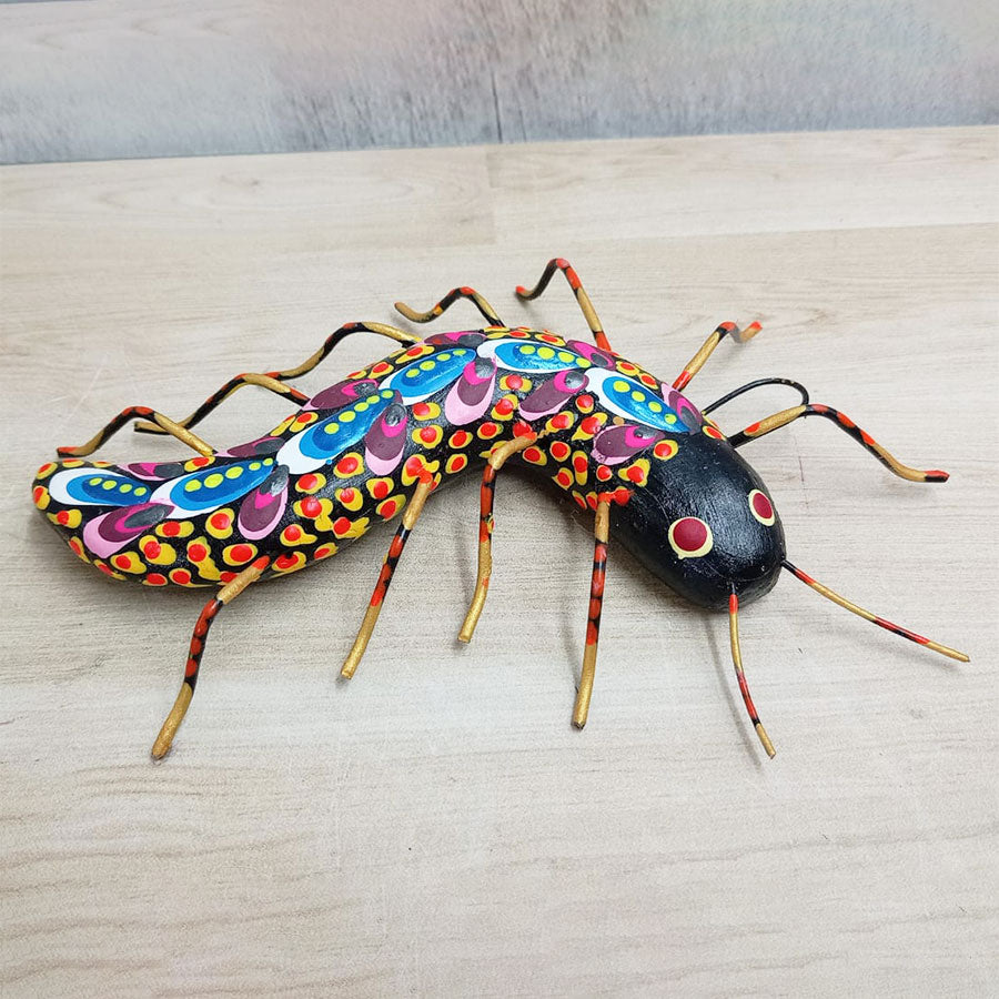 Insects made of painted clay