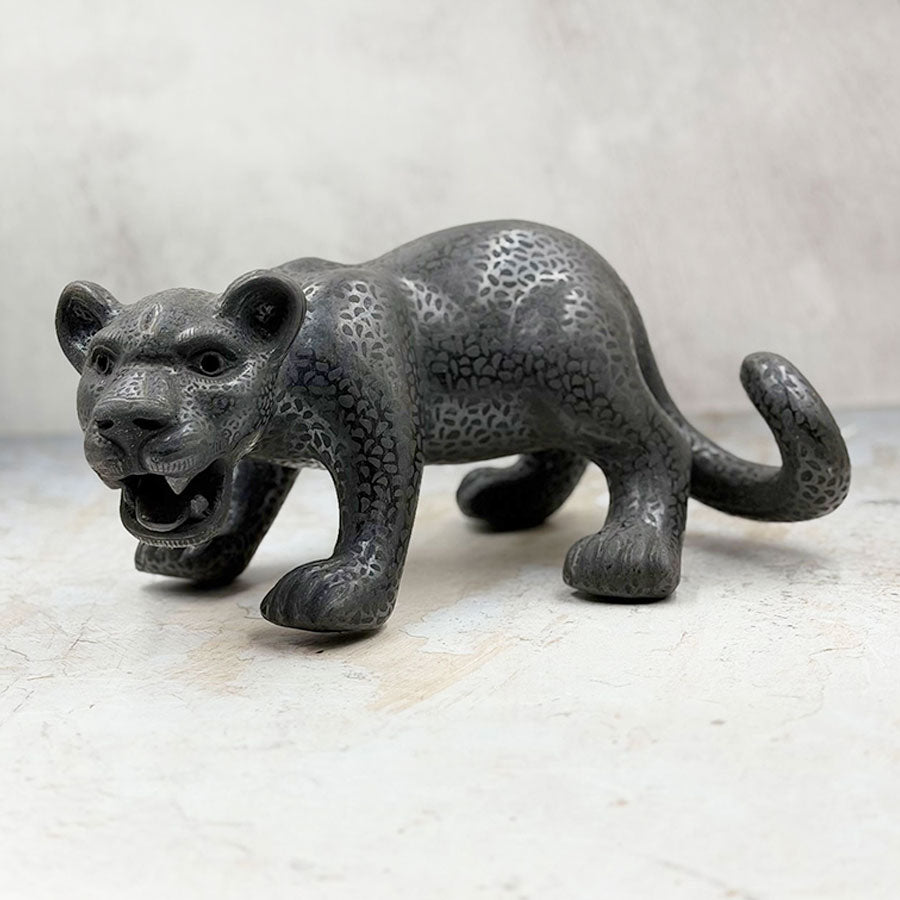 Black Jaguar roaring mini